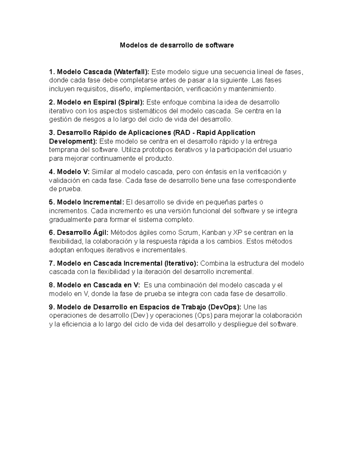 Modelos de desarrollo de software - Modelos de desarrollo de software ...