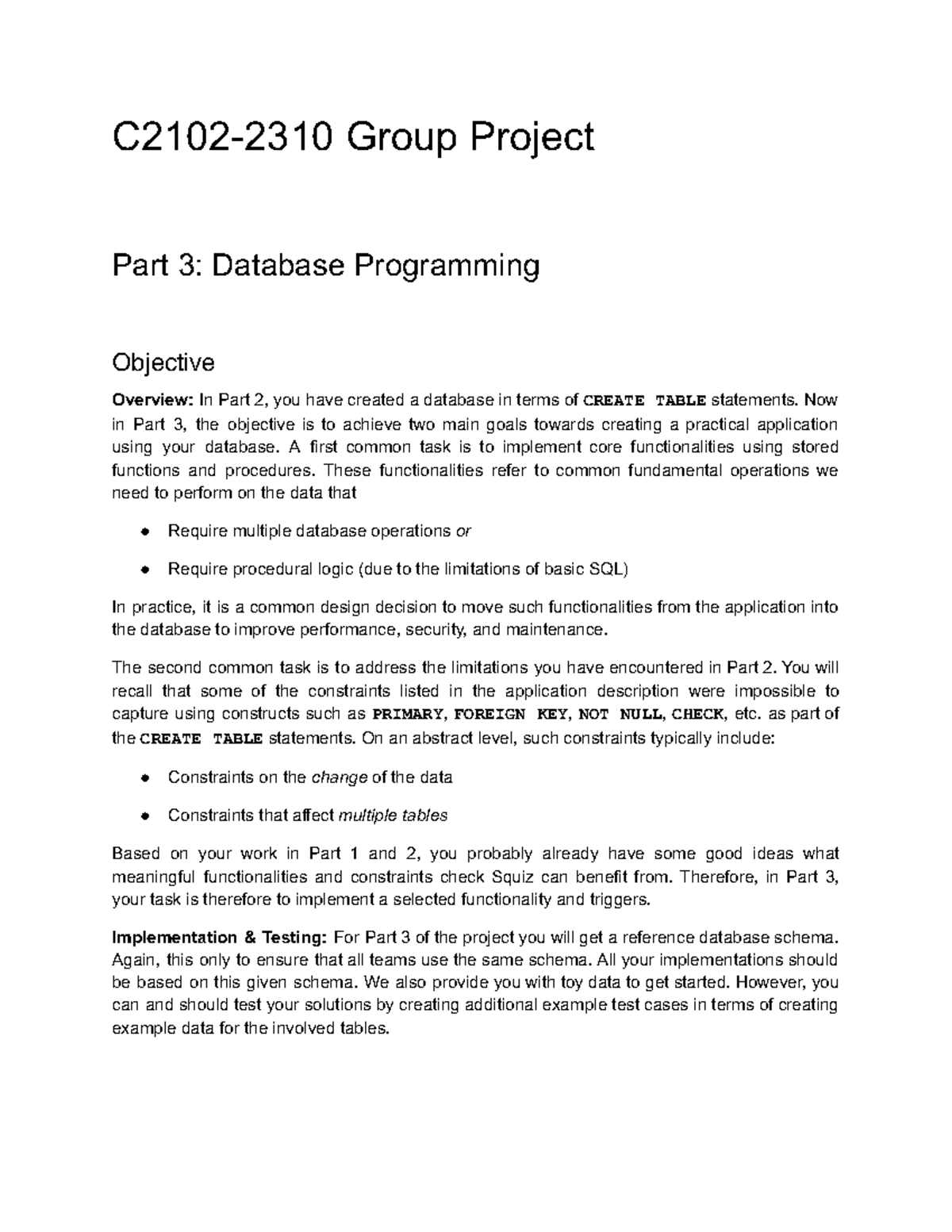 Cs2102-project-handout-part3 - C2102-2310 Group Project Part 3 ...