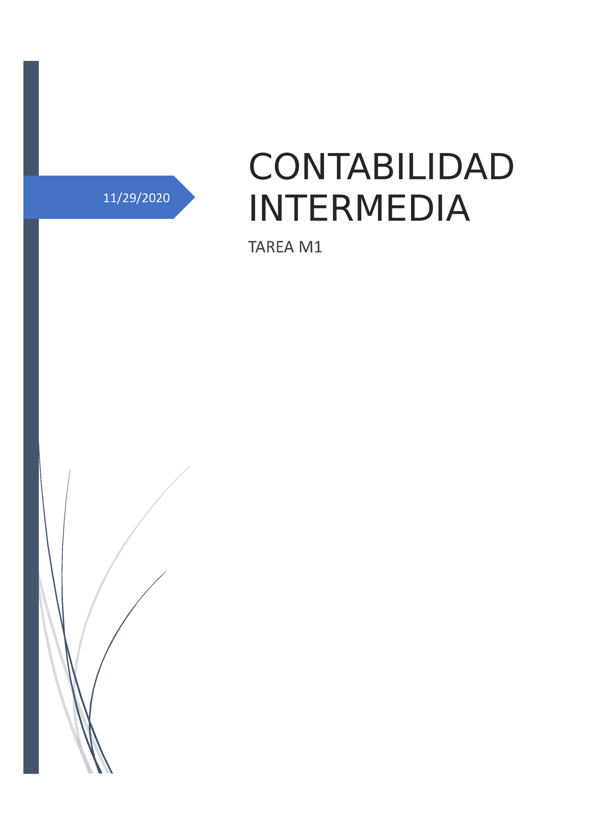 Contabilidad Intermedia Tarea M1 1129 Contabilidad Intermedia Tarea M Hacer Una 8274