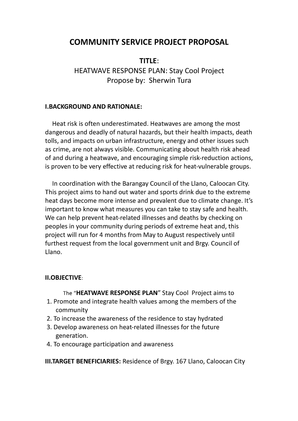 Community Service Project Proposal COMMUNITY SERVICE PROJECT PROPOSAL   Thumb 1200 1698 