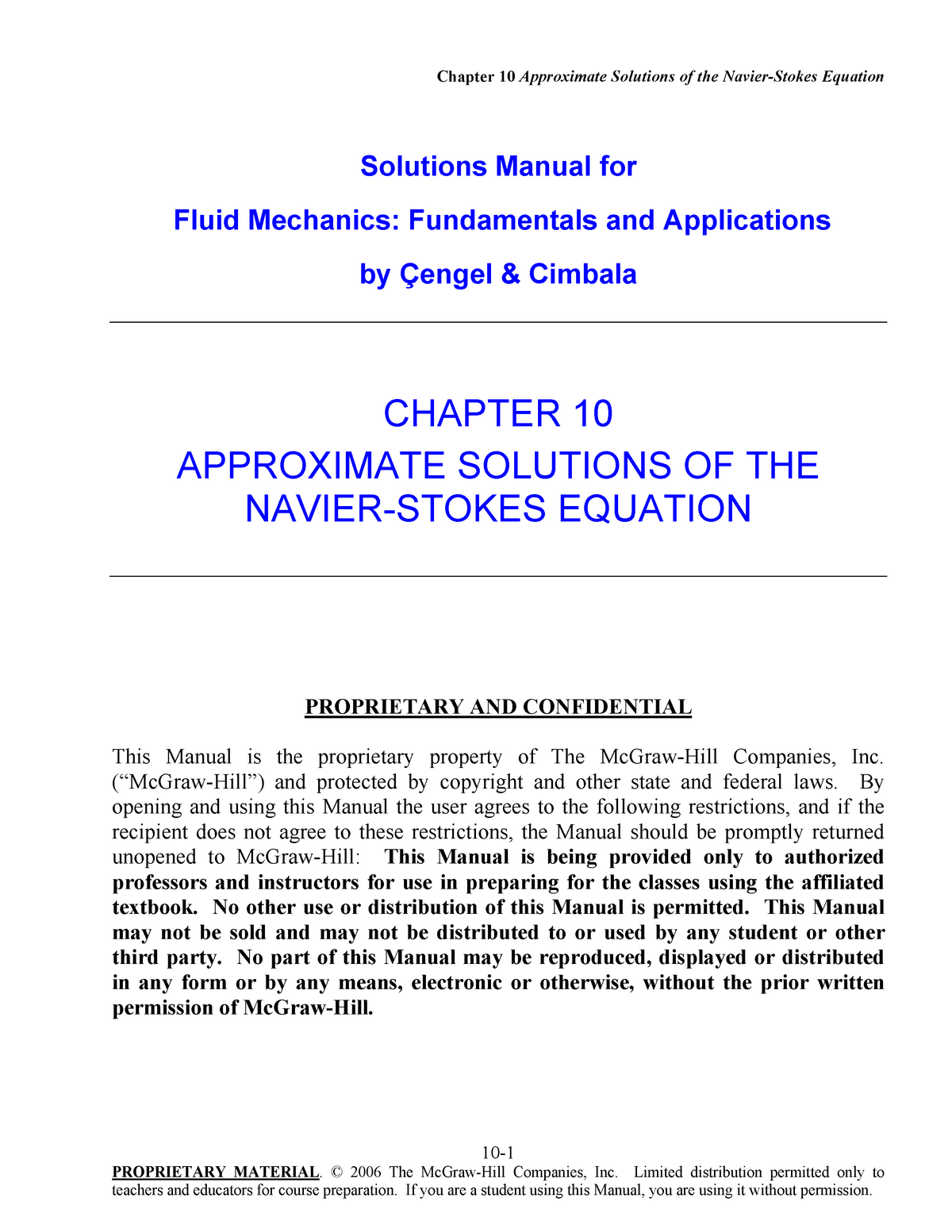 Cengel Cimbala Solutions Chap10 Studocu