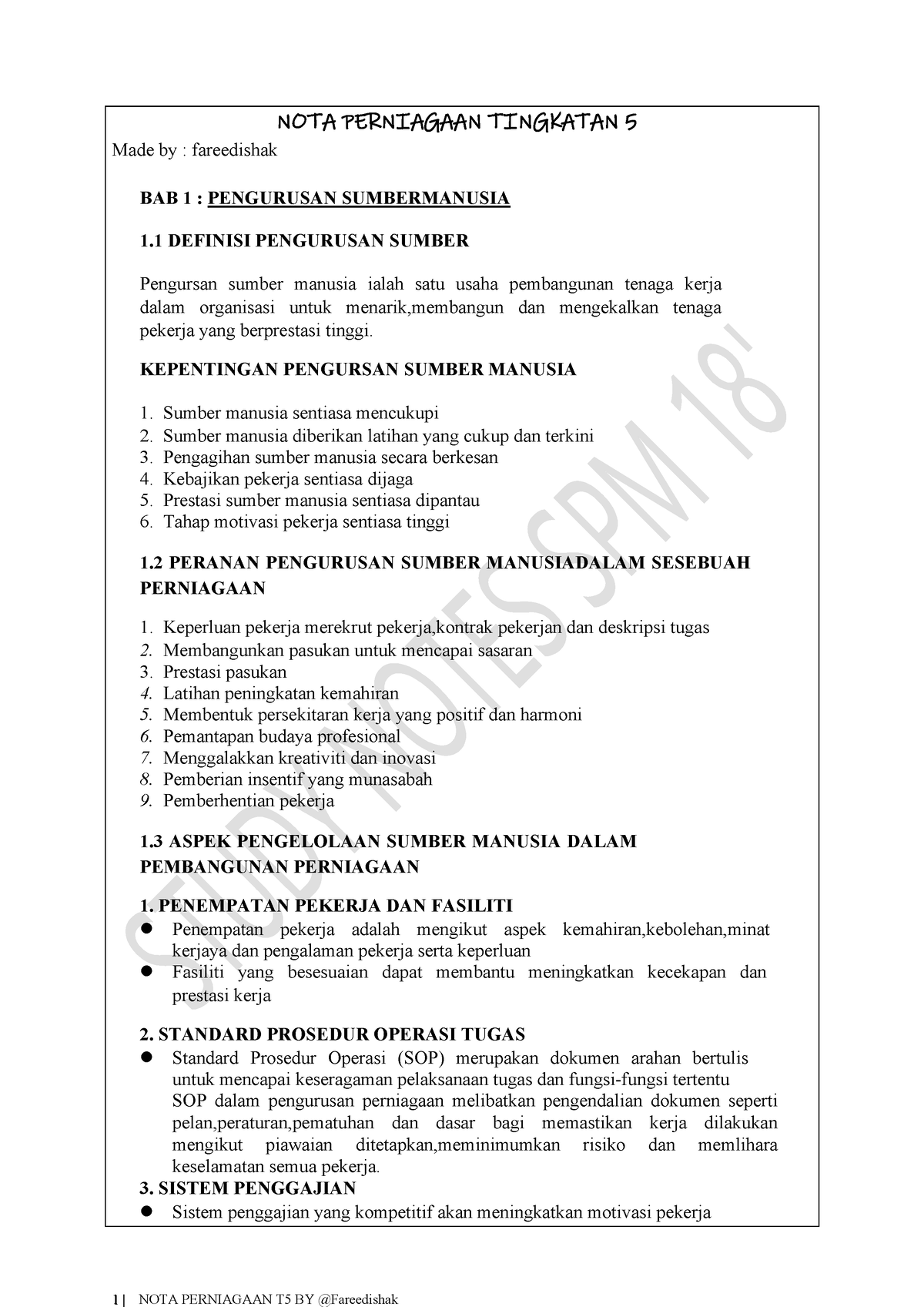 Nota Perniagaan Full F5 [ Shared] - NOTA PERNIAGAAN TINGKATAN 5 Made By ...