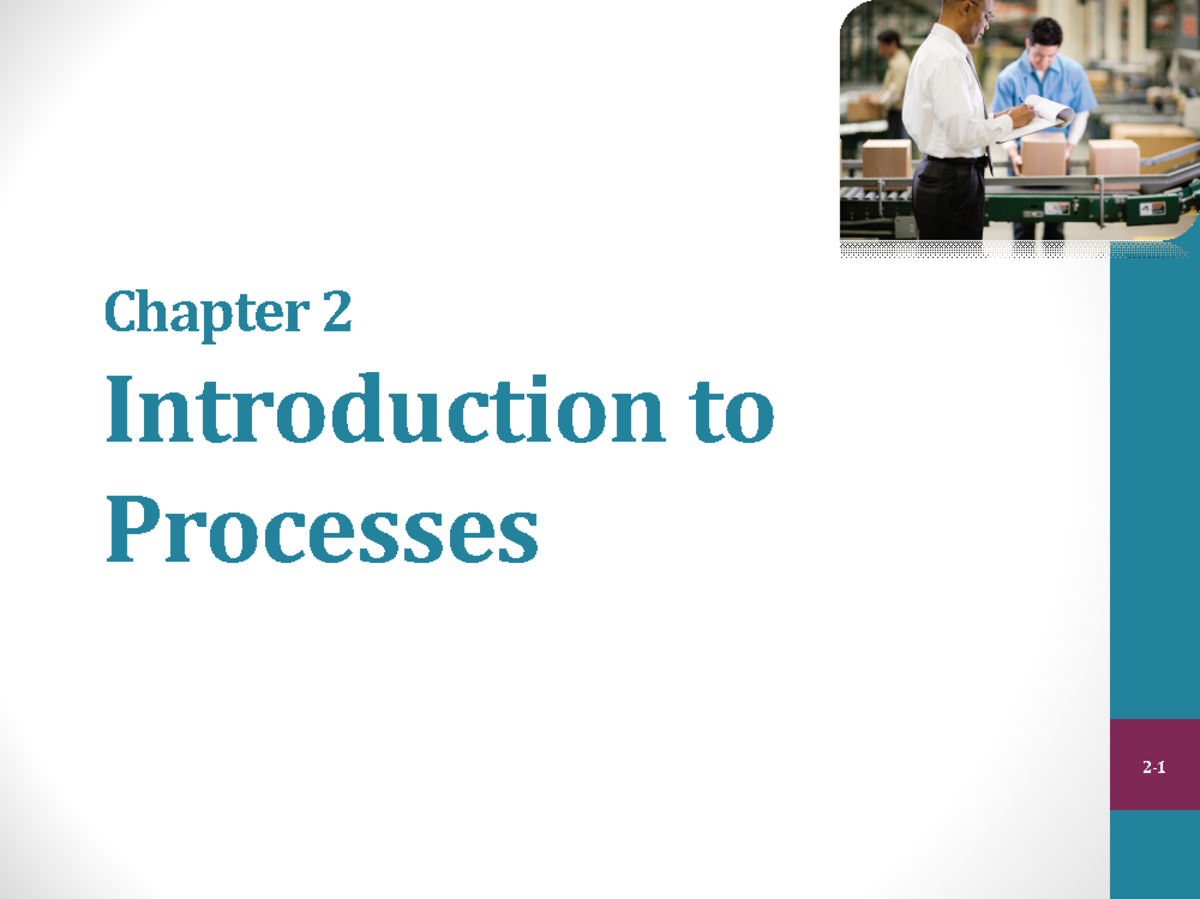 Week 1.2 Introduction To Processes - Chapter 2 Introduction To ...