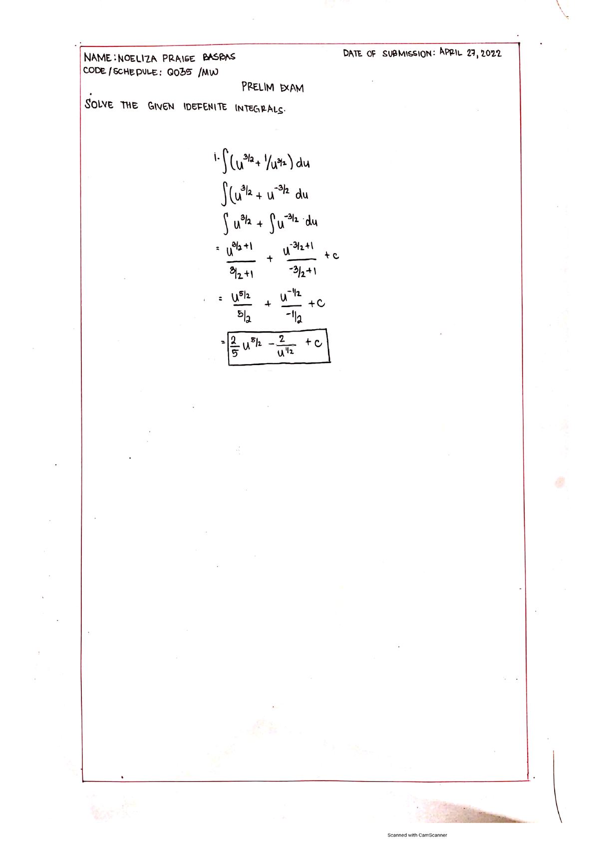 Calculus (Prelim Exam) - Calculus 2 - Studocu