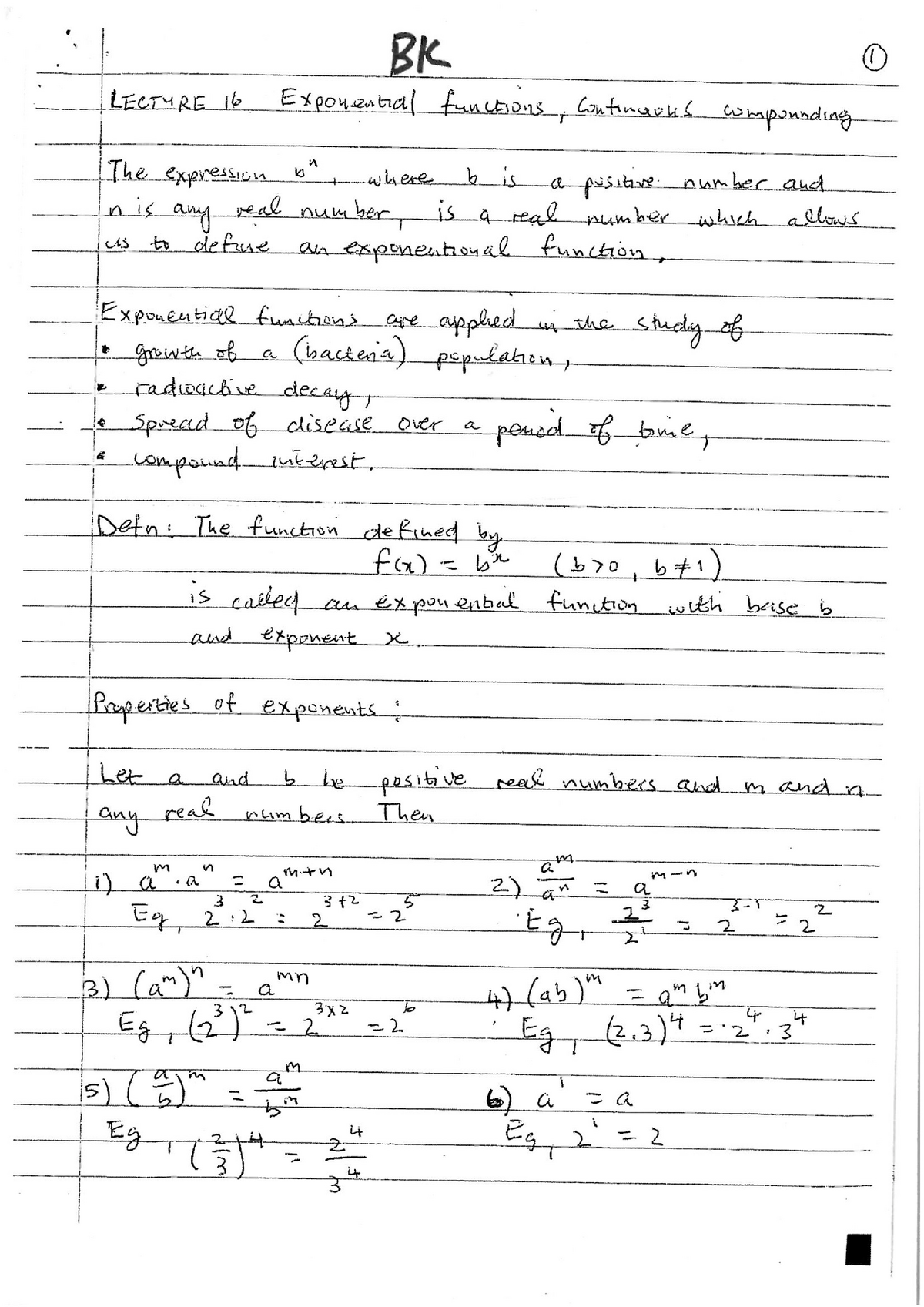 Lecture 16 - All You Will Need Notes For Applied Maths For Business ...