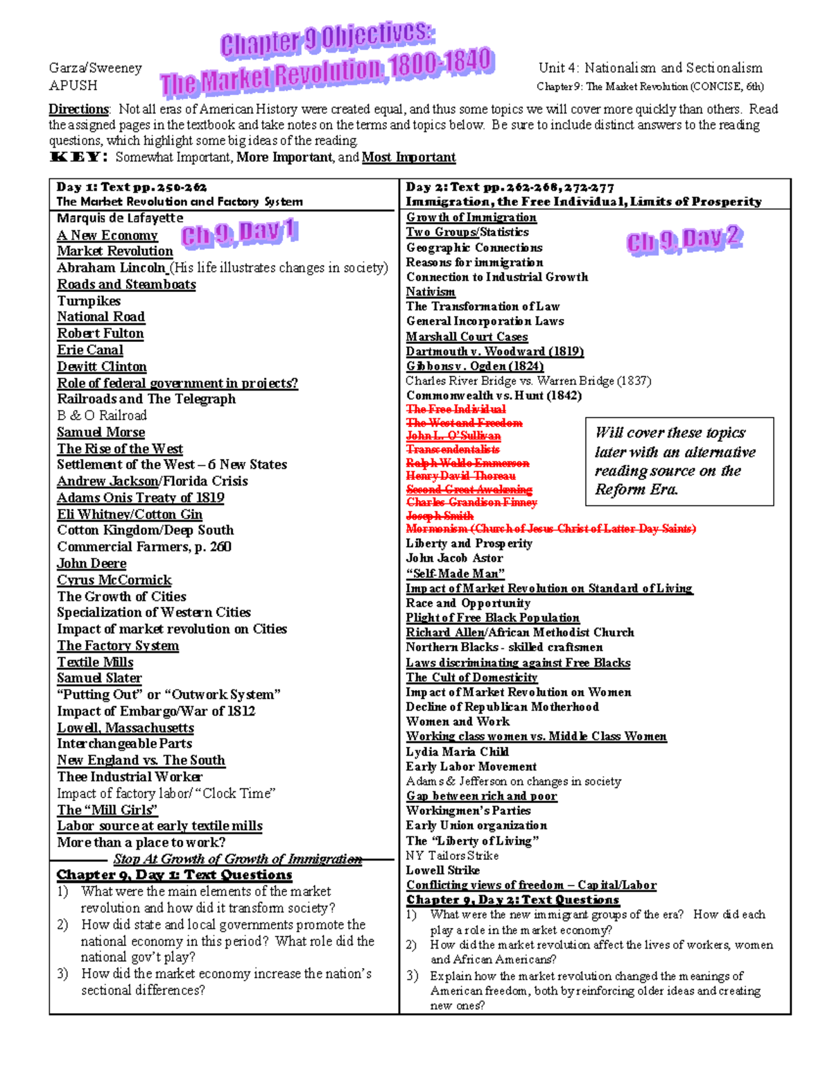 Chapter+9+Objectives+-+2+Day+Brief+(2022) - Garza/Sweeney Unit 4 ...
