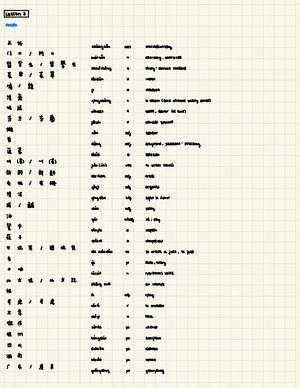 Mandarin 201 Chapter 2 Notes - ####### Lesson 2 Ft FE to 'ngwJ n ...