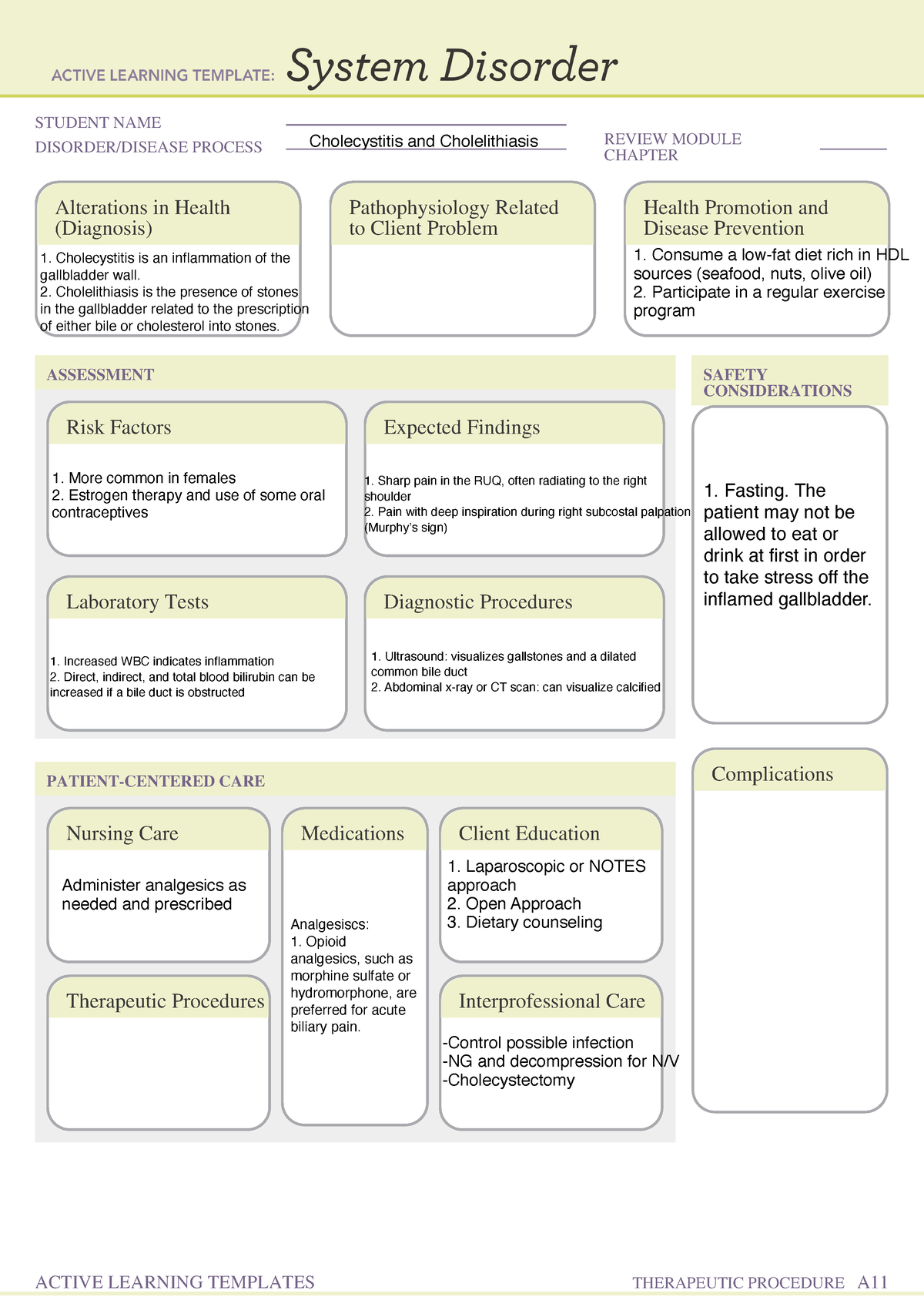 REMEDIATION TEMPLATE ASSIGNMENT FOR MED/SURG OR PHARM - BIOL 211 ...