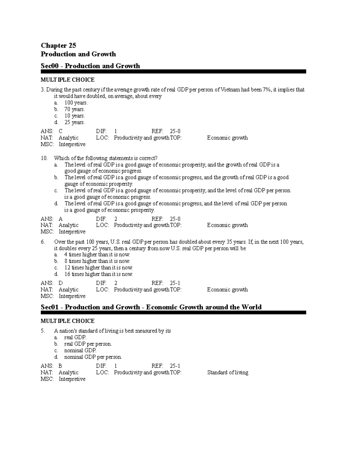 Ch.3 (+answers) - 123 - Chapter 25 Production and Growth Sec00 ...