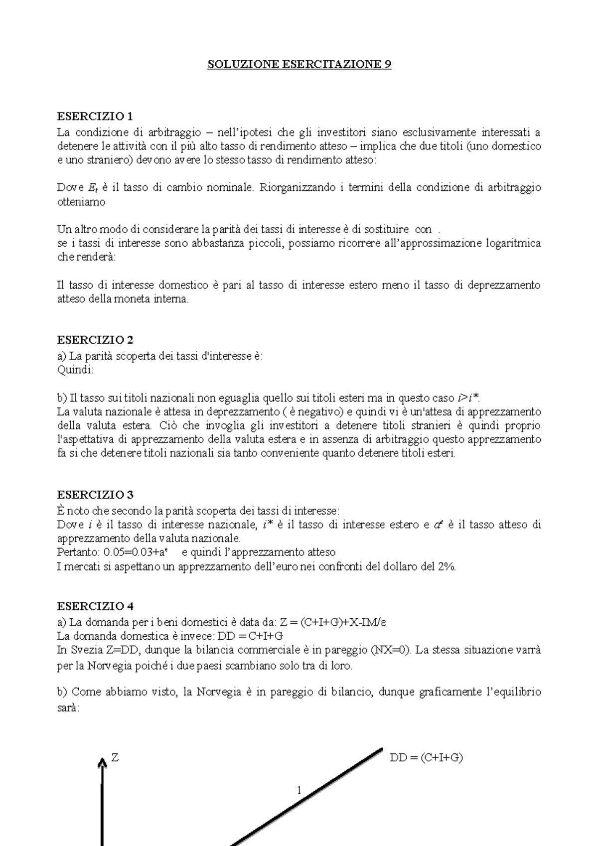 Soluzione Eserc.9 - SOLUZIONE ESERCITAZIONE 9 ESERCIZIO 1 La Condizione ...