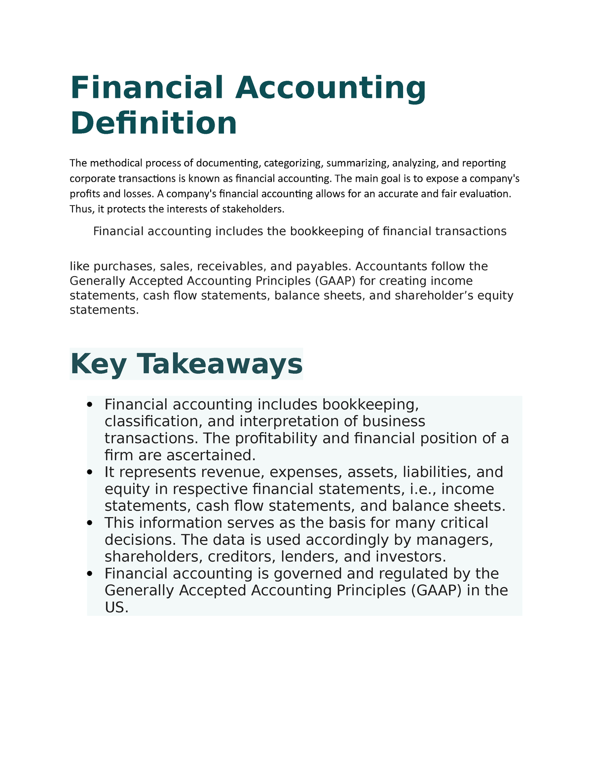 research financial accounting definition