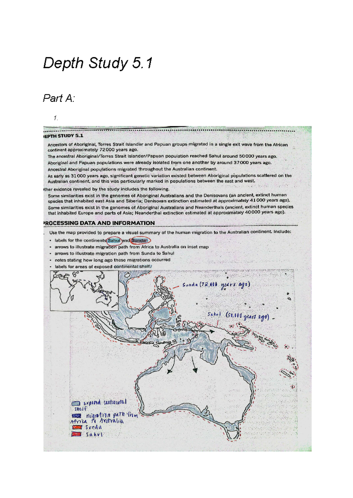 Biology Depth Study 5 - Depth Study 5. Part A: 1. 2. Account for the ...