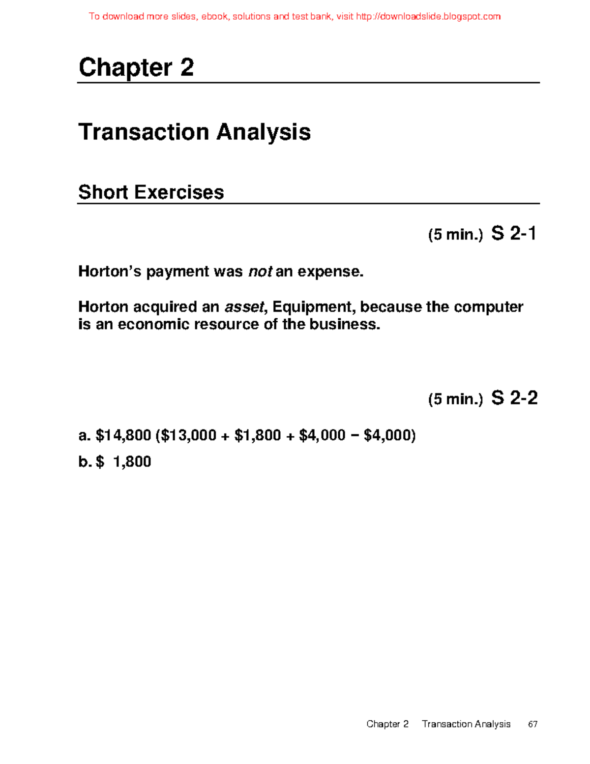 Chapter 2 Summary - To Download More Slides, Ebook, Solutions And Test ...