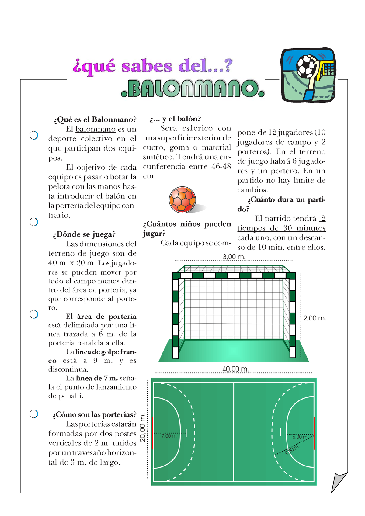 Thbalonm - Lectura Para Proyecto - ¿Qué Es El Balonmano? El Balonmano ...