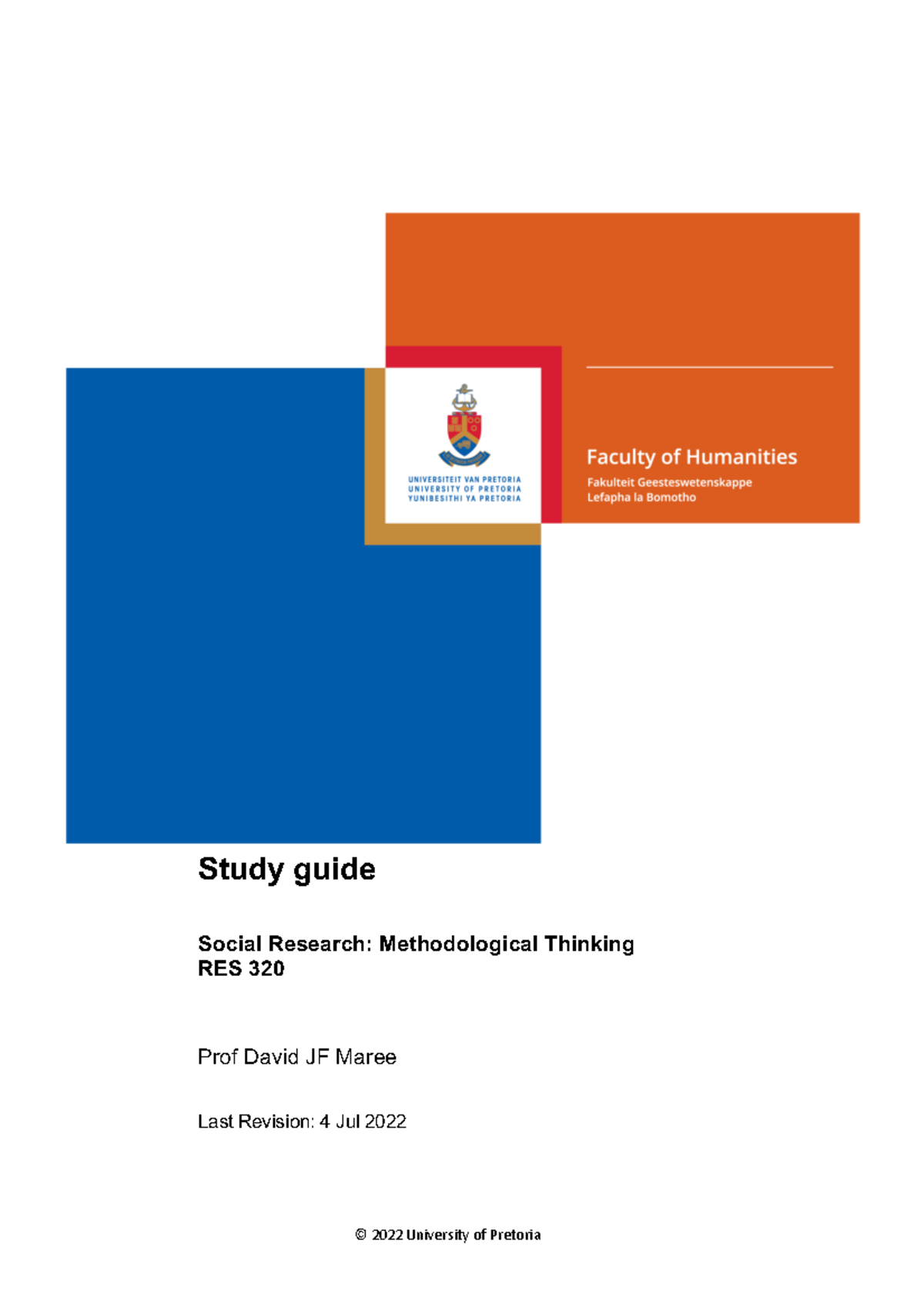 RES 320 Study guide revised 4 jul 2022 Study guide Social Research