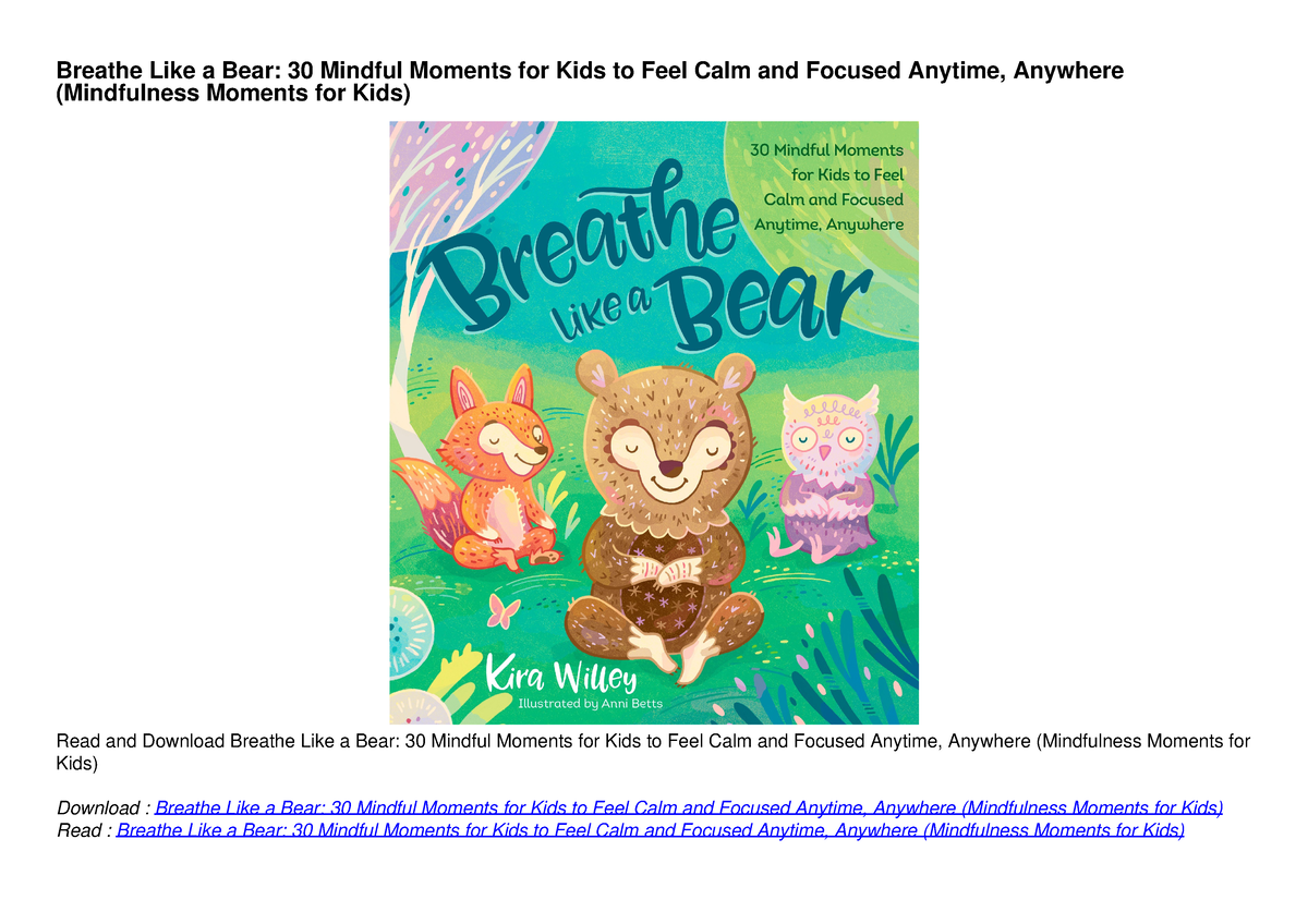 Audiobook Breathe Like a Bear: 30 Mindful Moments for Kids to Feel Calm ...