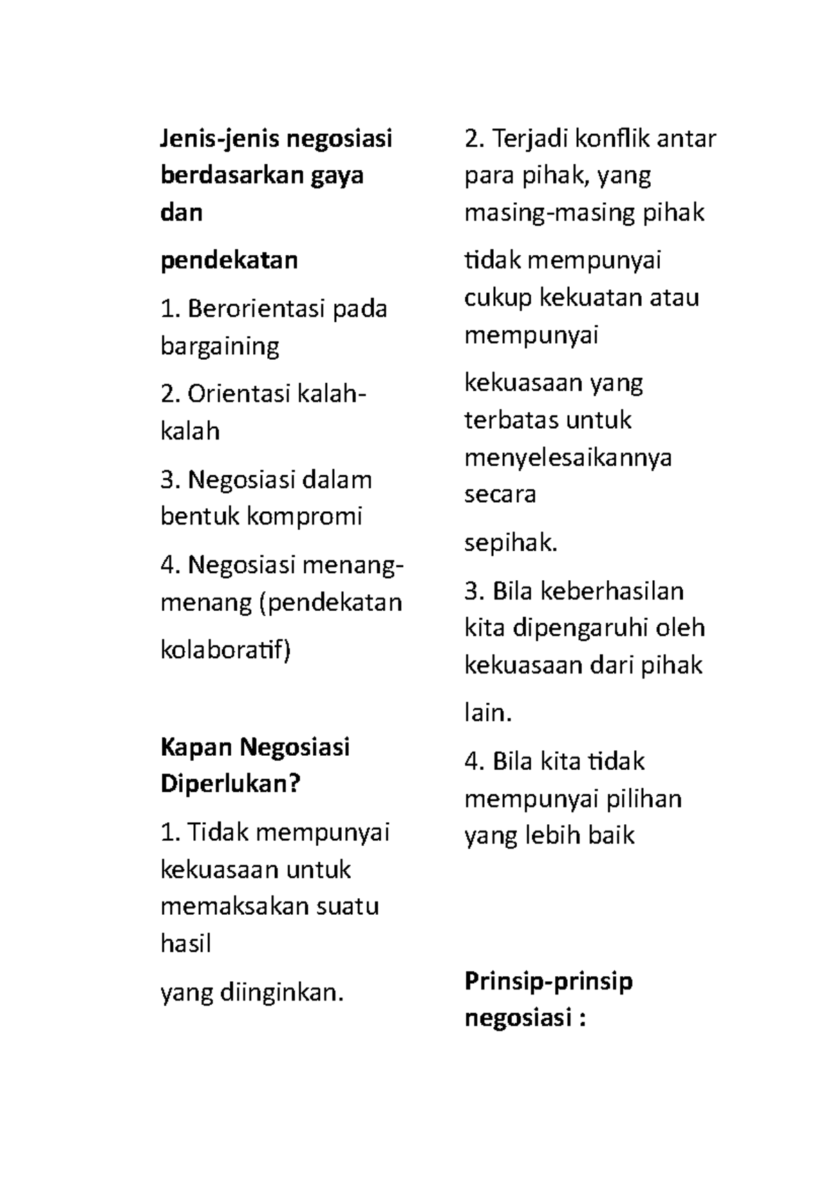 12 - Catatan - Jenis-jenis Negosiasi Berdasarkan Gaya Dan Pendekatan ...