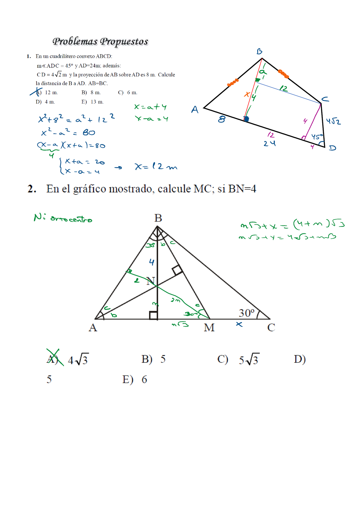 Solucionario Tarea Pre 2 - Matemáticas I - Studocu