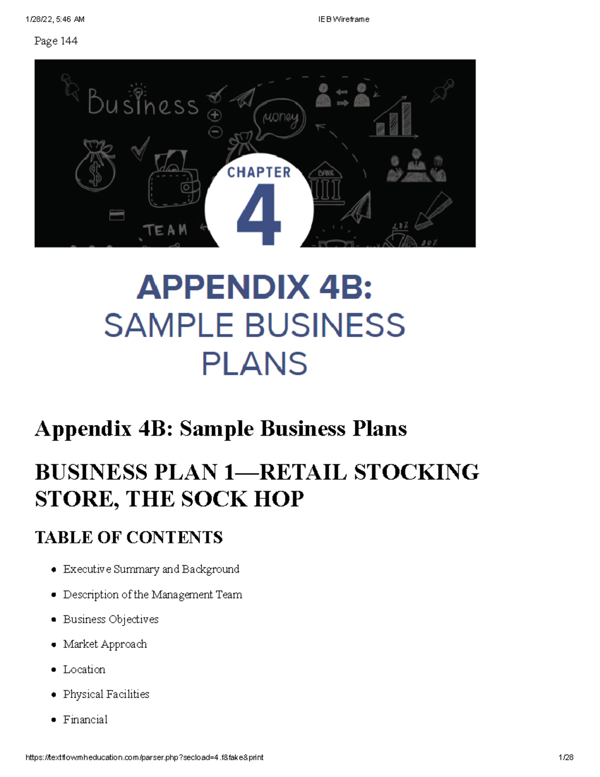 Sample Business Plan - Entrepreneurship classes - Page 144 Appendix 4B ...