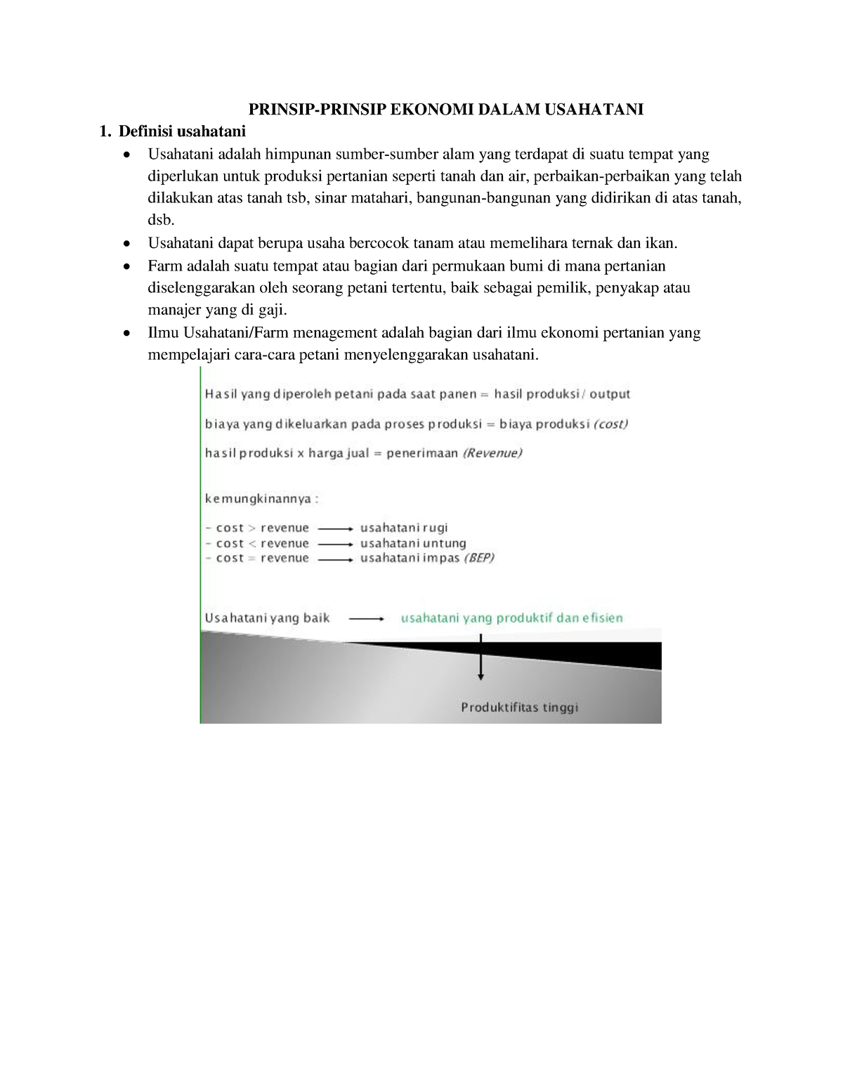 Prinsip- Prinsip Ekonomi Dalam Ekonomi Pertanian - PRINSIP-PRINSIP ...