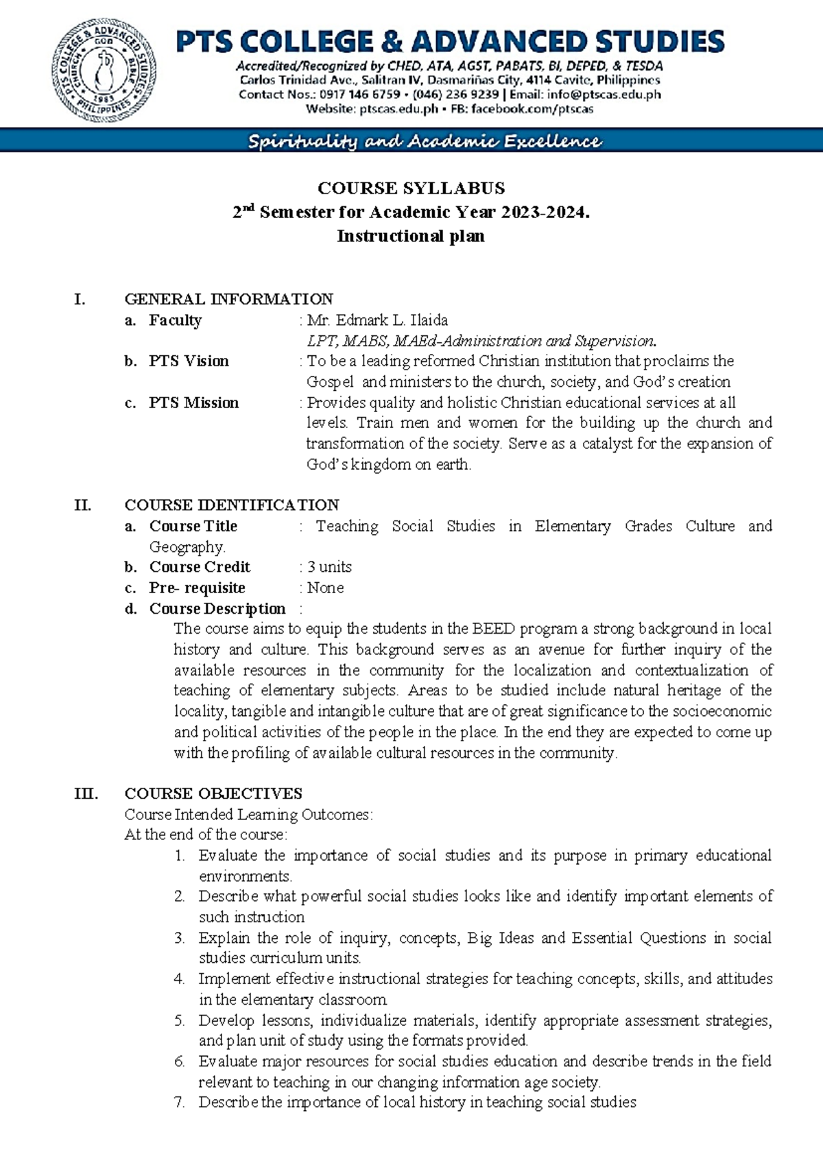 Teaching Social StudiesIN Elementary Grades CultureAND