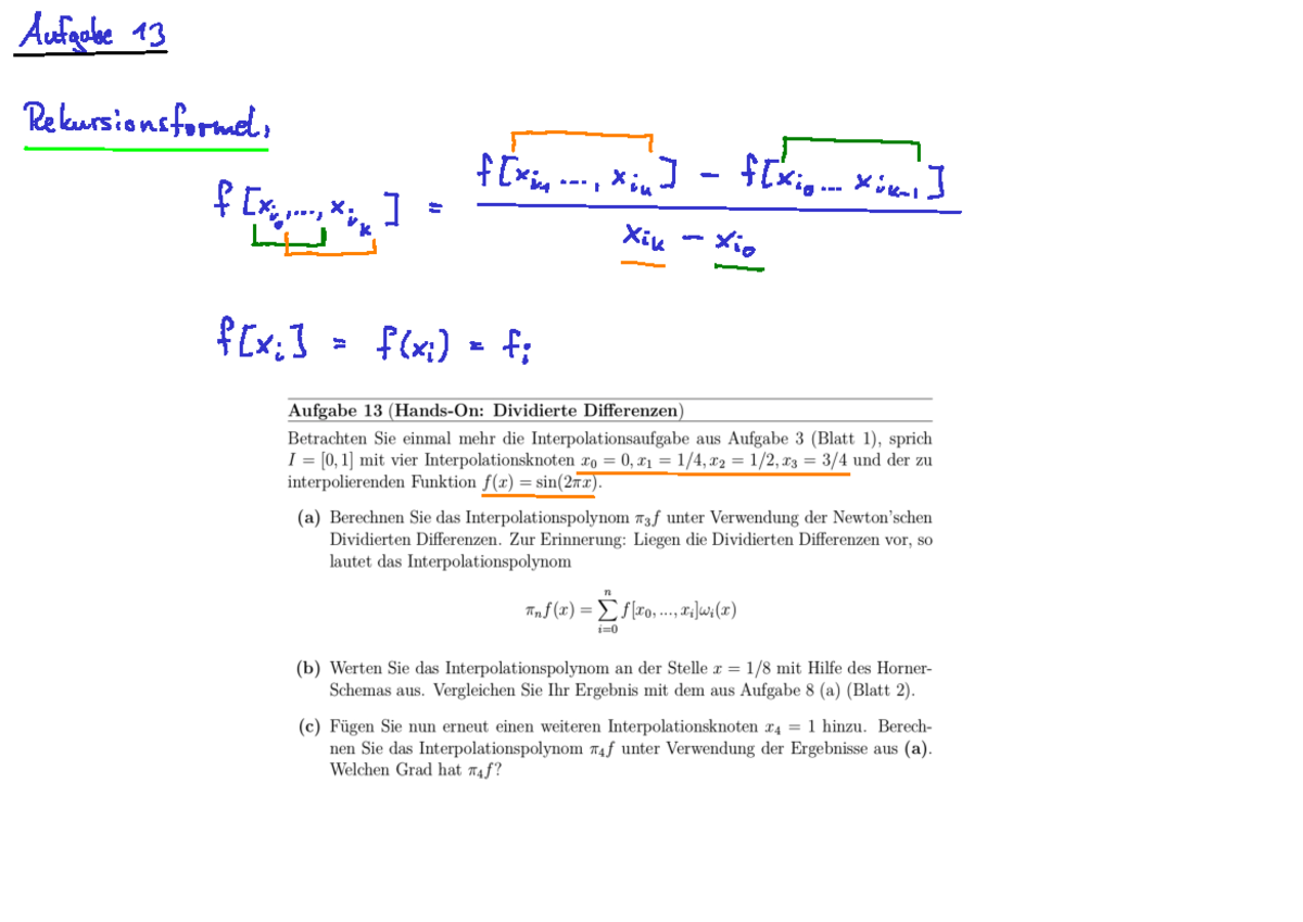 Aufgabe 13 - Exercise - Numerik Gewöhnlicher Differentialgleichungen ...