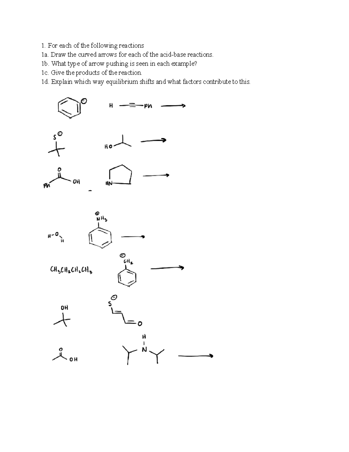 Orgo Exam 3 Pratice - Practice Questions for Exam III of Organic ...
