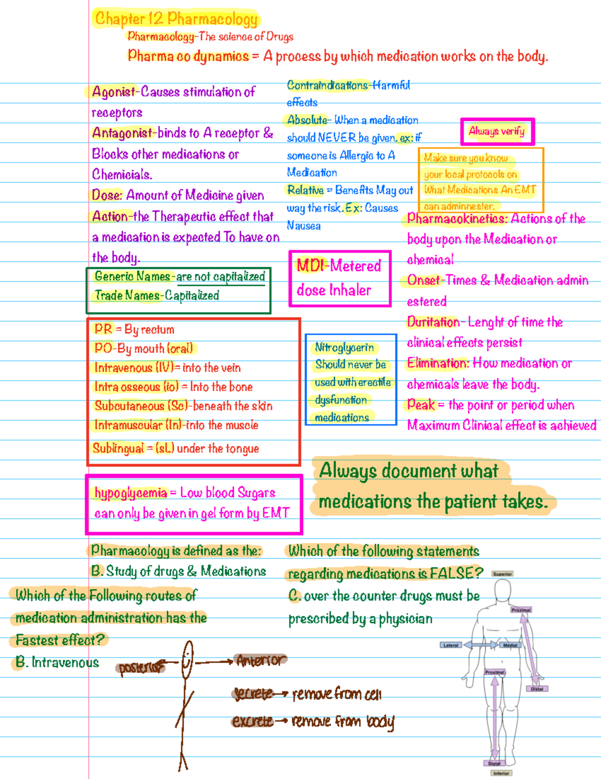 EMT Chapter 12 Pharmacology - Chapter 12 Pharmacology Pharmacology-The ...