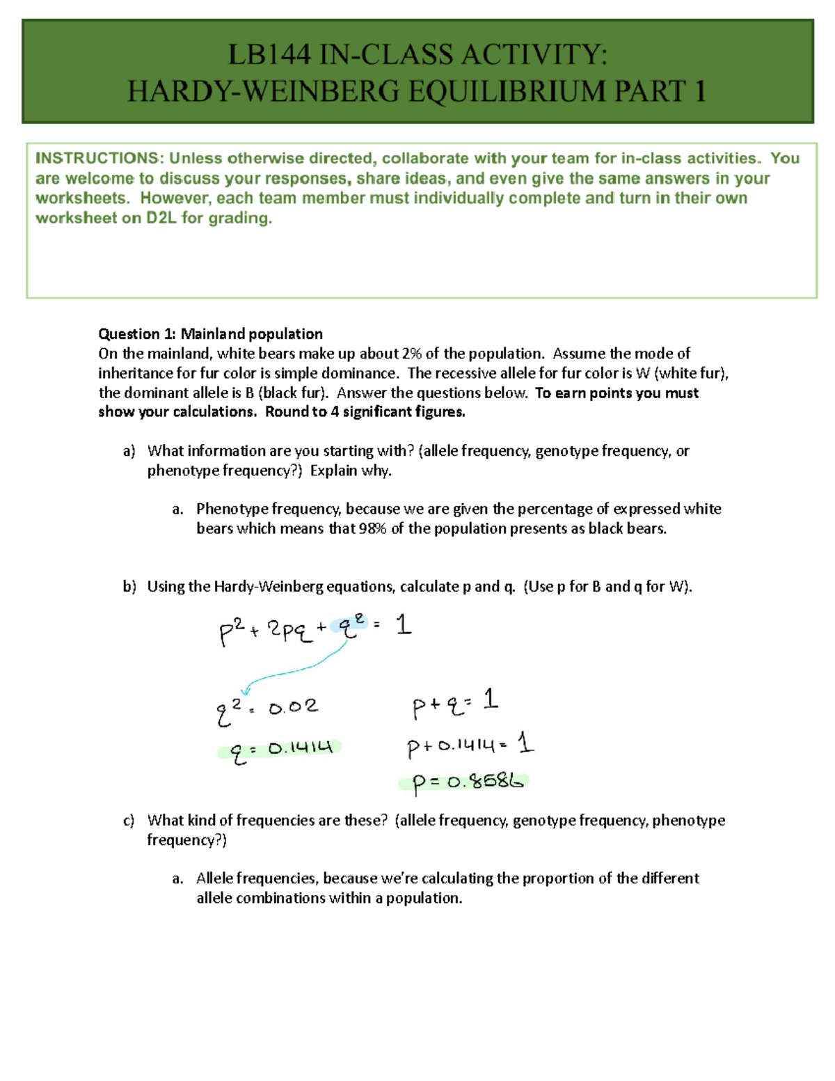 Hardy Weinberg Equilibrium Calculator - enyzvff
