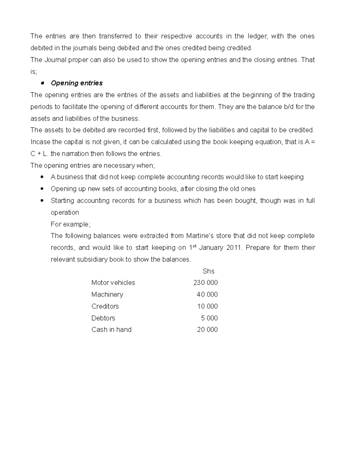 Business Class 1 Notes Part-3 - The Entries Are Then Transferred To ...