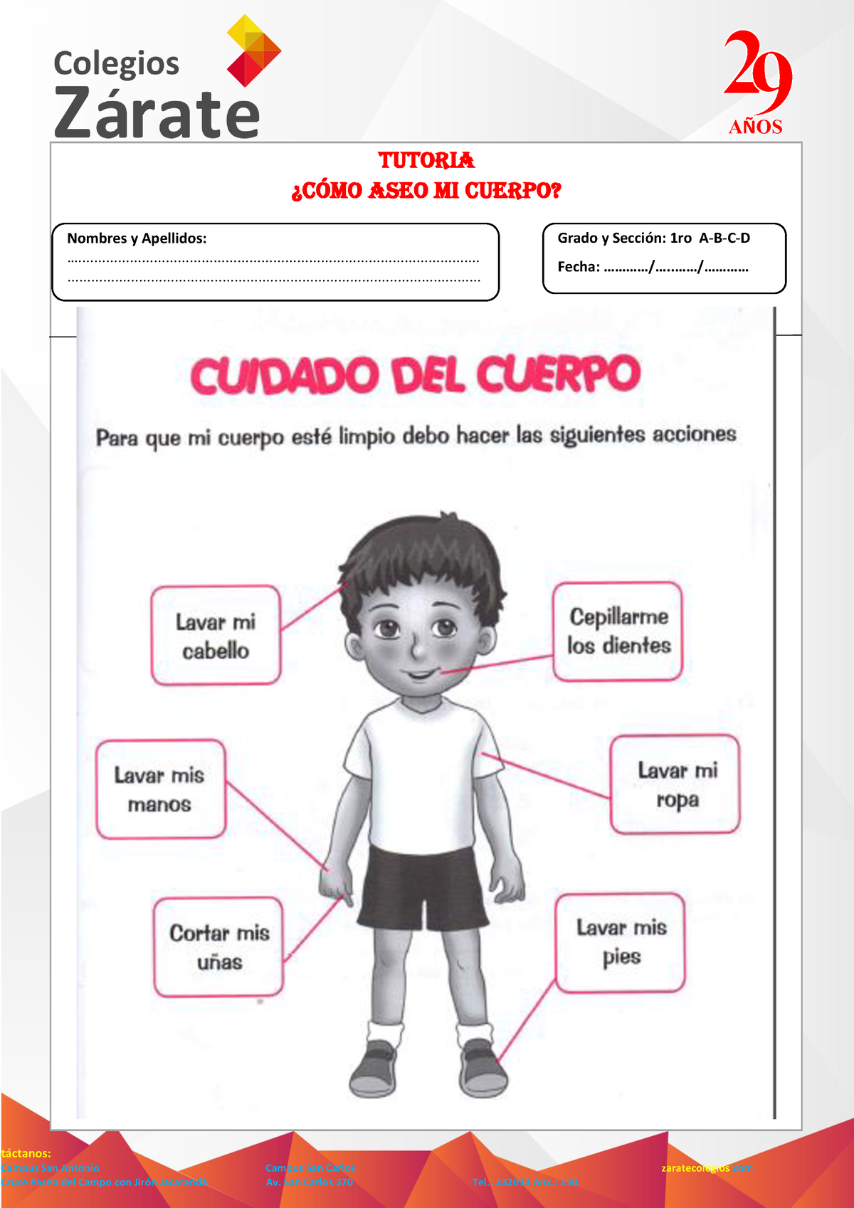 Material DE Apoyo - COMO ASEO MI Cuerpo - Cont·ctanos: Campus San ...