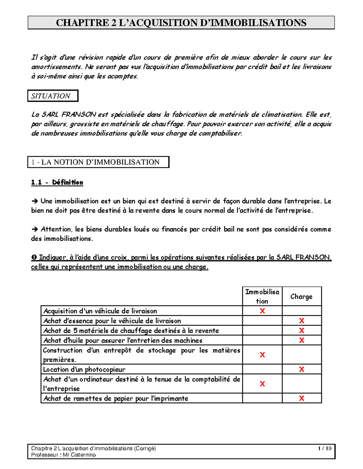 Chapitre 2 L Acquisition D Immobilisations - Chapitre 2 L’acquisition D ...