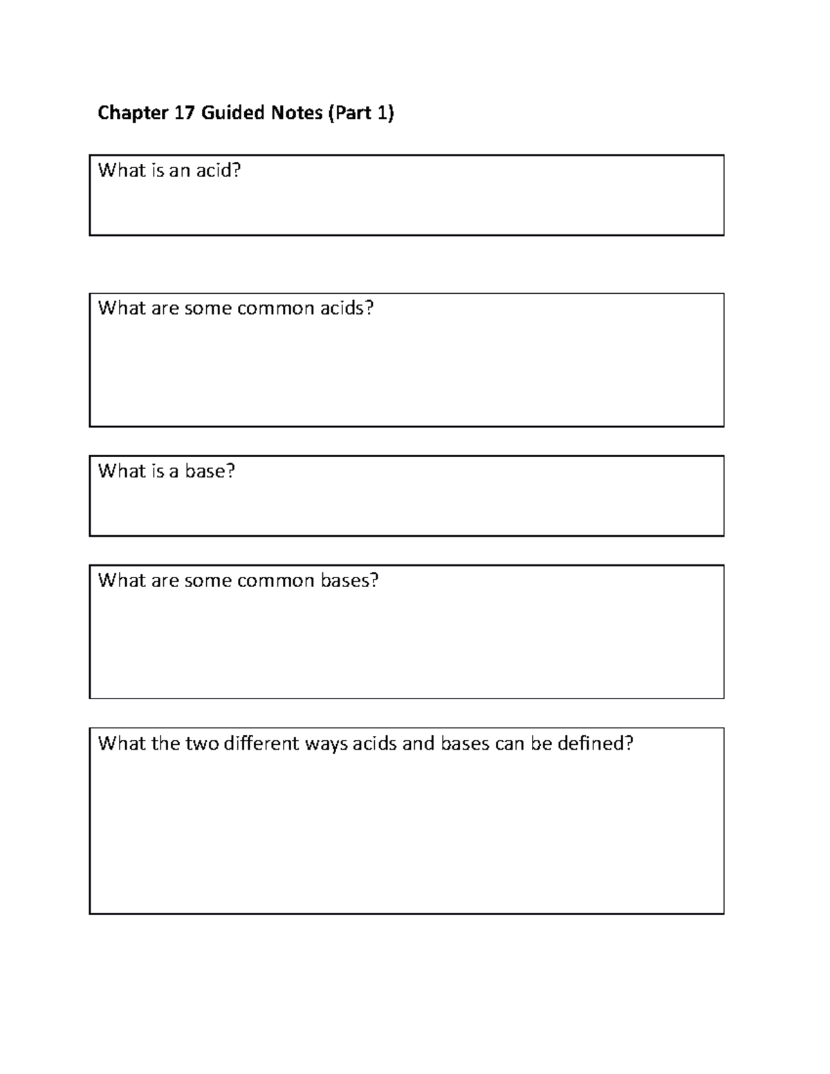 Chapter 17 Guided Notes Part 1 - Chapter 17 Guided Notes (Part 1) What ...