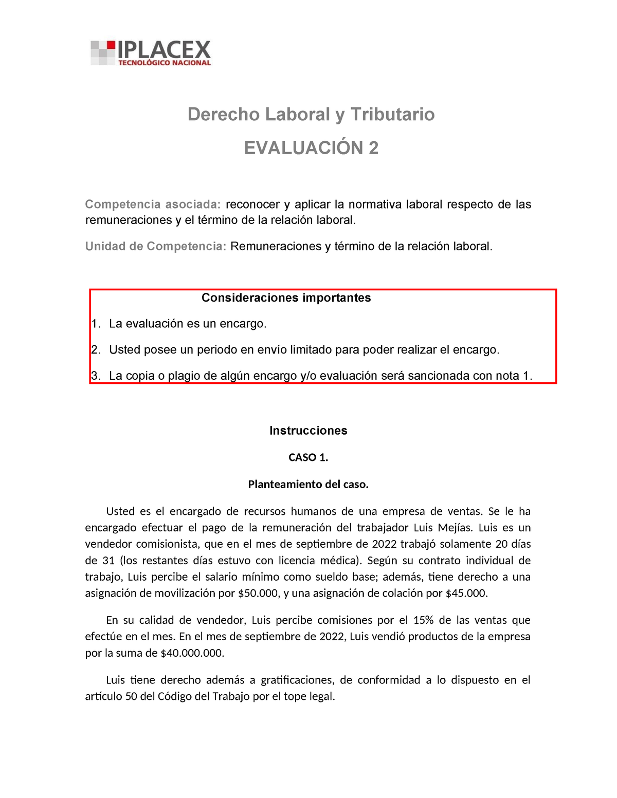 Taller 2 Derecho Laboral - Derecho Laboral Y Tributario EVALUACIÓN 2 ...