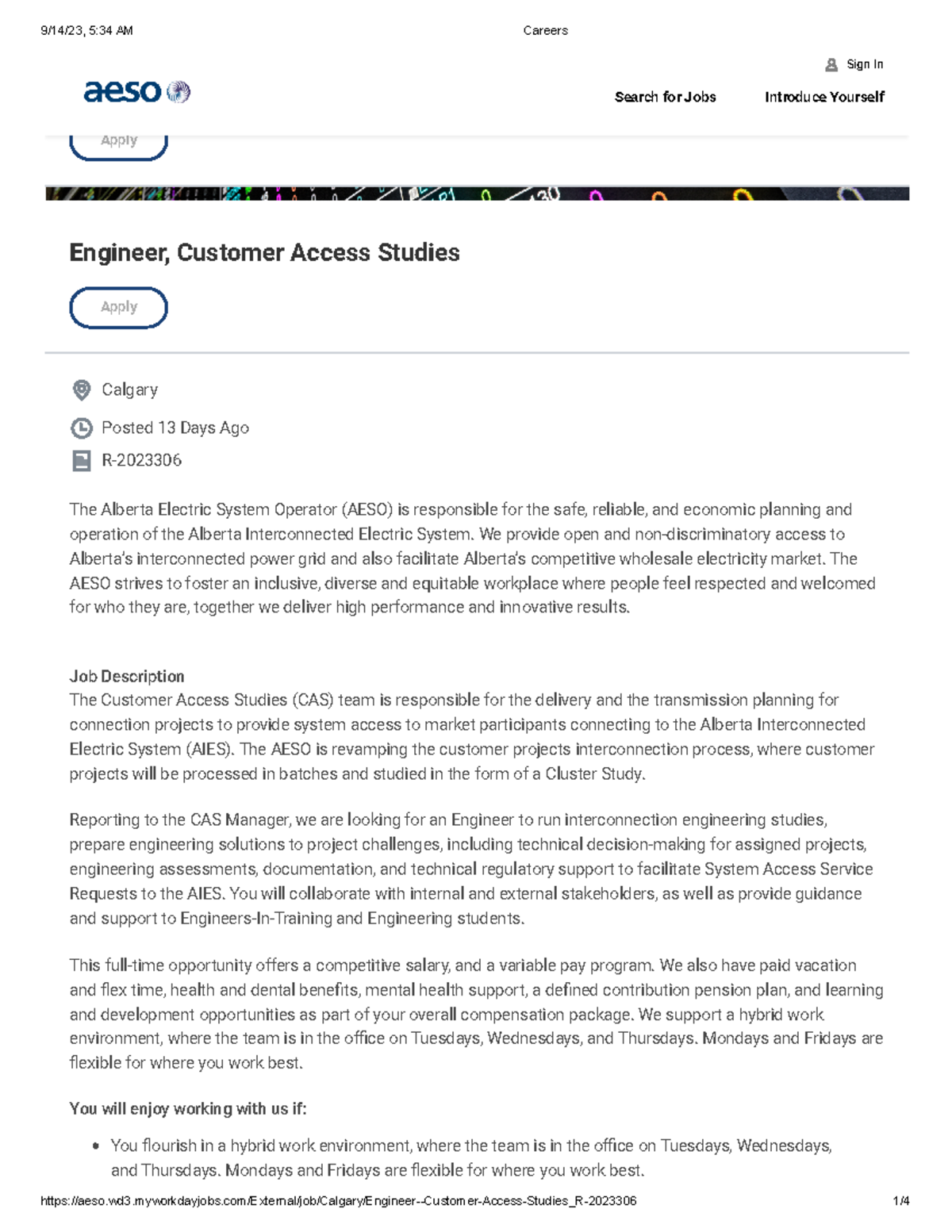 Careers - are sotta - Engineer, Customer Access Studies Calgary Posted ...