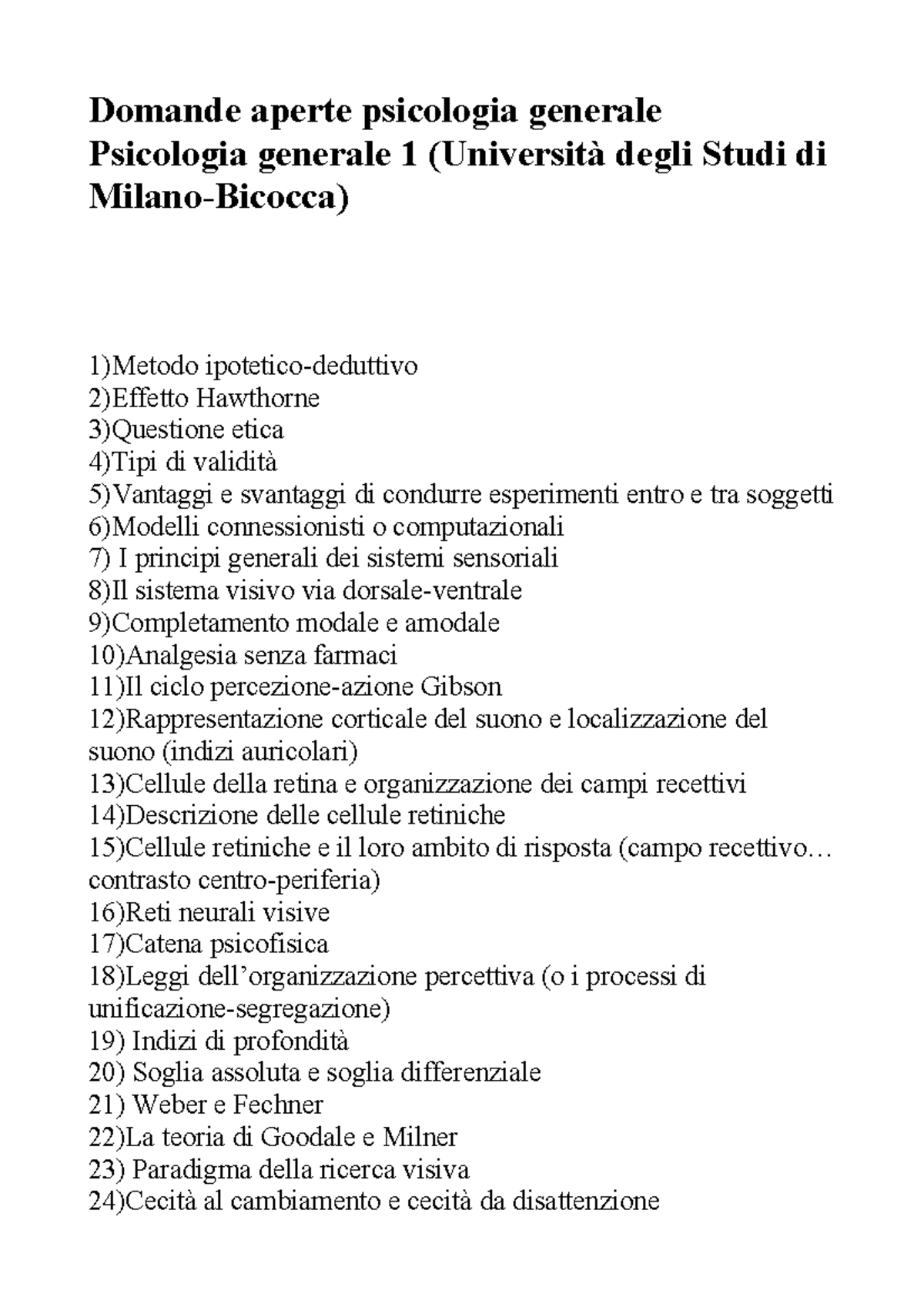 Esempio/prova D'esame 20 Dicembre 2019, Domande - Domande Aperte ...