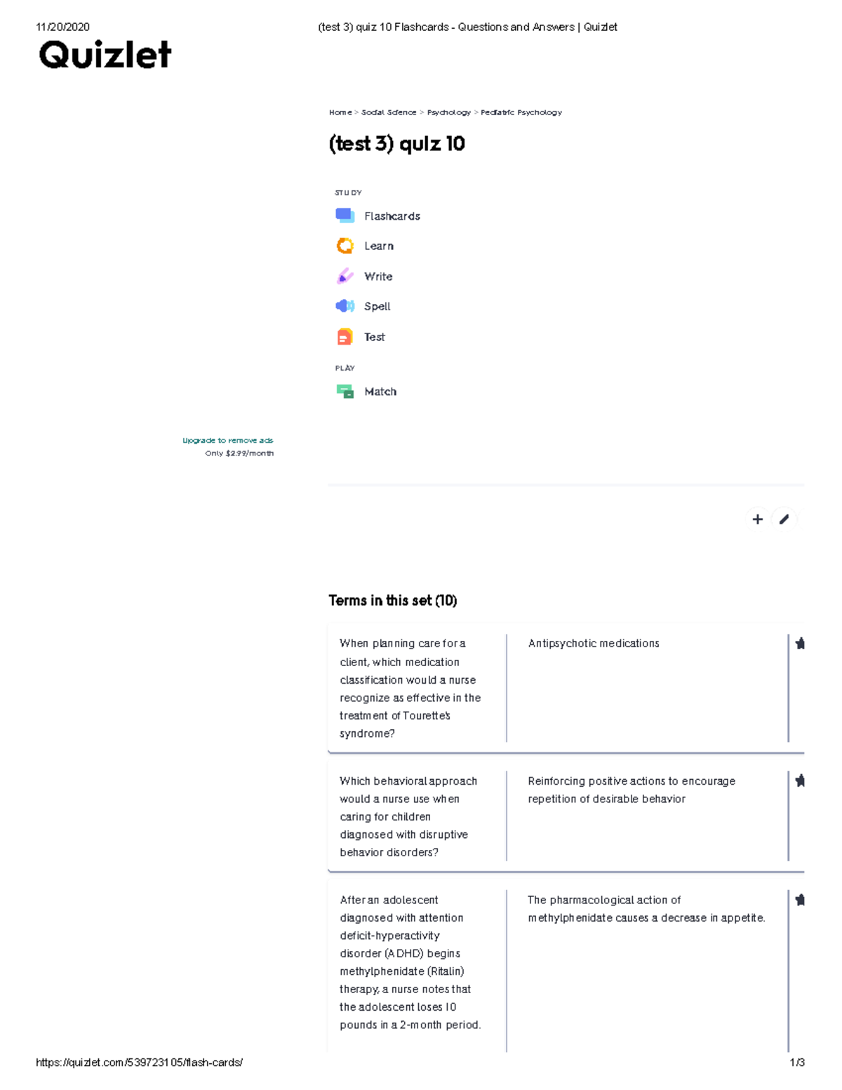 (test 3) Quiz 10 Flashcards Quizlet - 11/20/2020 (test 3) Quiz 10 ...