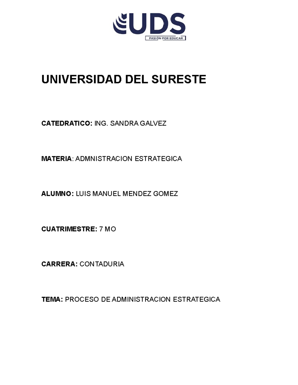 7C 2M Liderazgo Estrategico Ensayo - UNIVERSIDAD DEL SURESTE ...