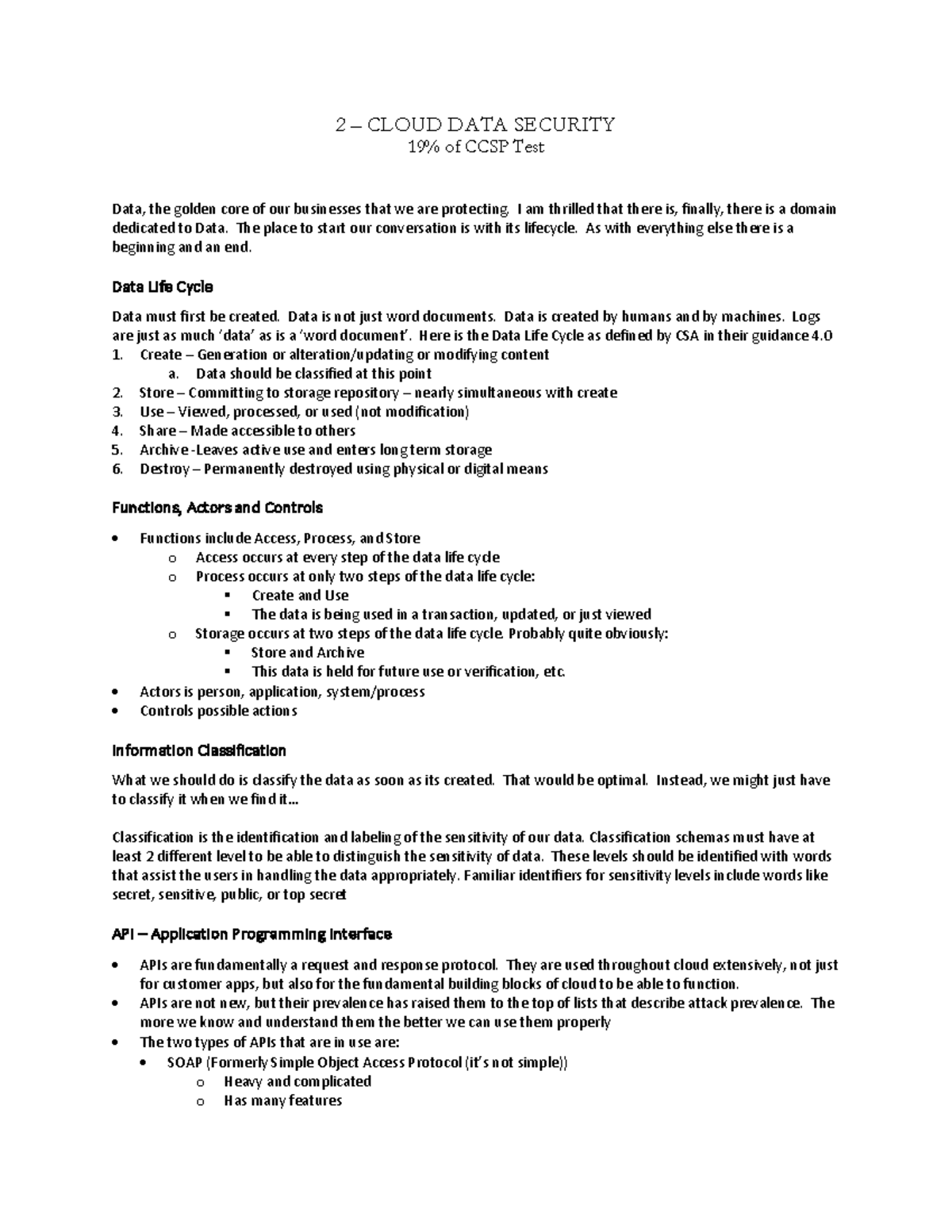 Guardians+Domain+2+for+udemy - 2 – CLOUD DATA SECURITY 19 % of CCSP ...