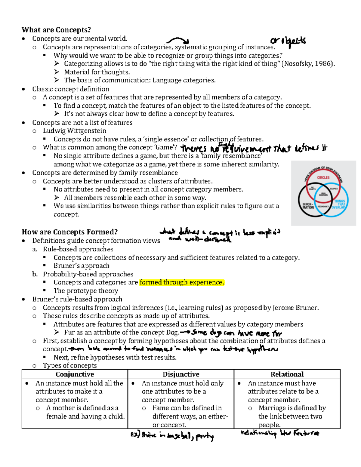 Lecture 12- Conceptual Knowledge - What are Concepts? Amanda Tam ...