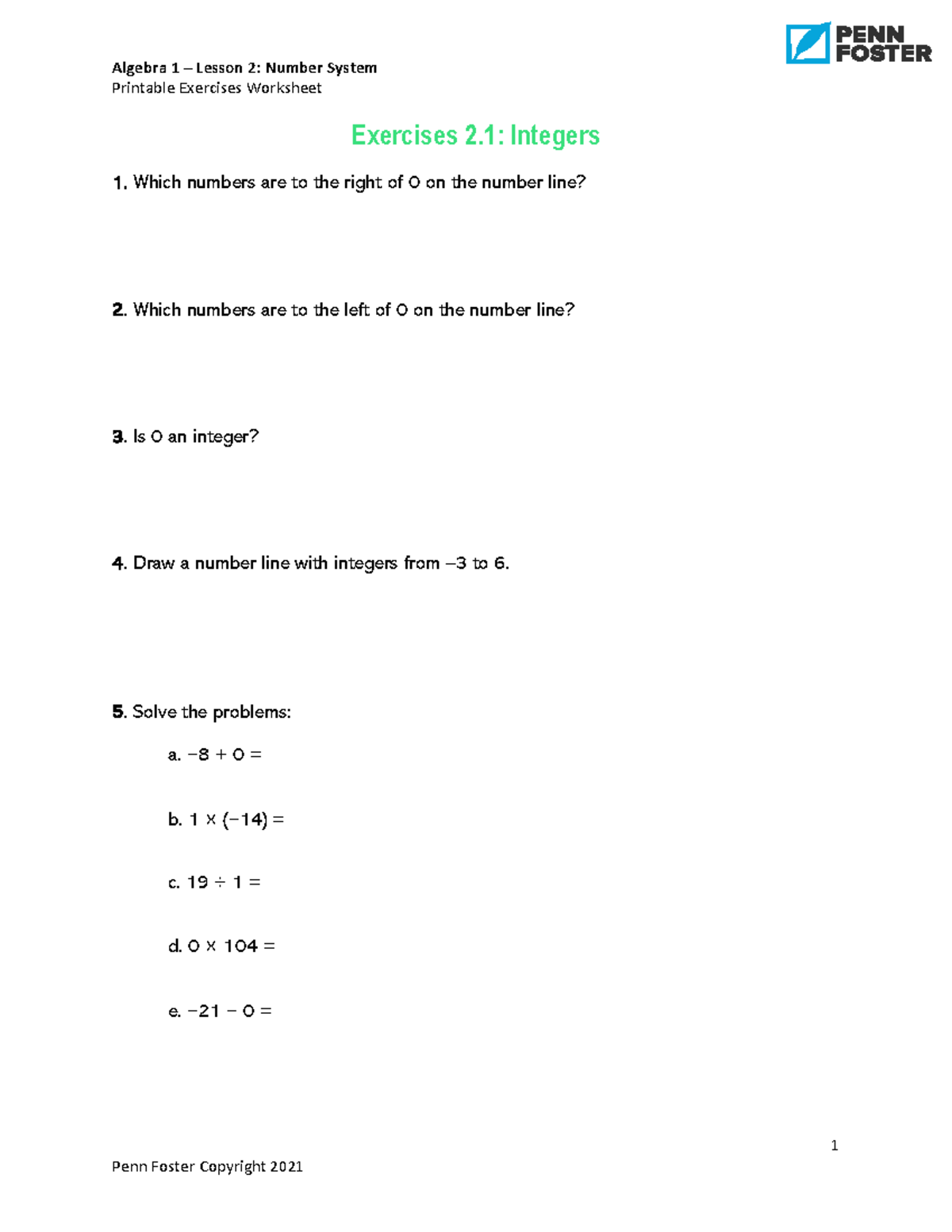 Printable Exercise Worksheet Lesson 2 2 1 2 8 Version 2