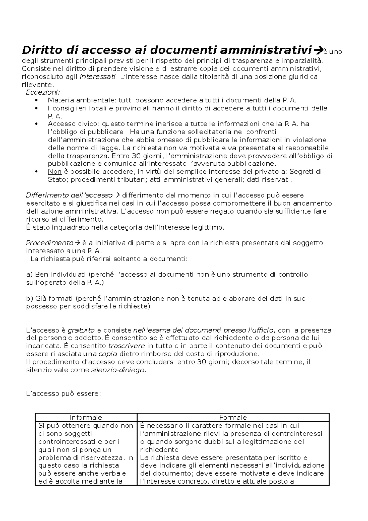 Diritto Di Accesso Ai Documenti Amministrativi - Nasce Dalla Di Una ...