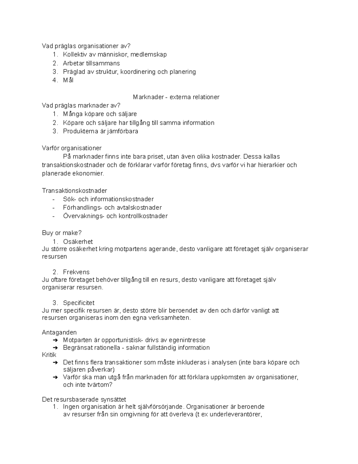 F03 Externa relationer - Vad präglas organisationer av? Kollektiv av ...