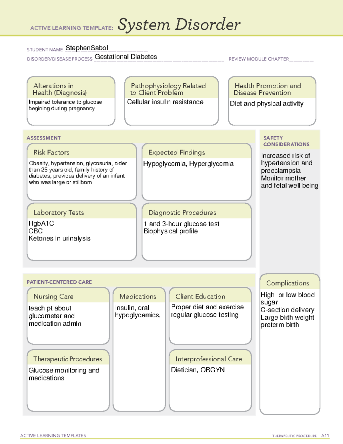 Ati Ob 4 3-23-23 - Kln - Active Learning Templates Therapeutic 