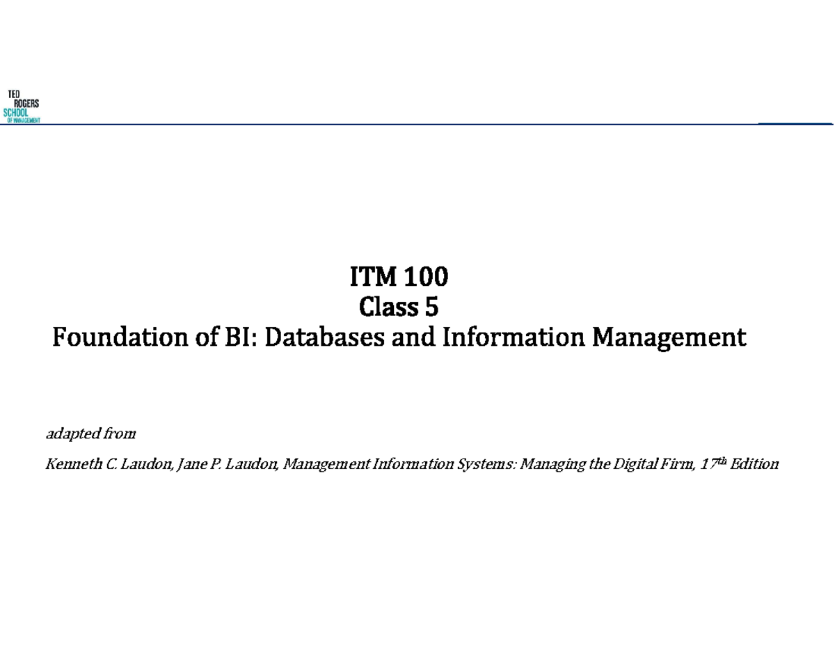 ITM100 F2022 WK5 - A Guide To Knowing About AWS, And Other Systems ...