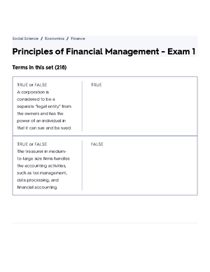 Principles Of Financial Management - Exam 3 Flashcards Quizlet ...