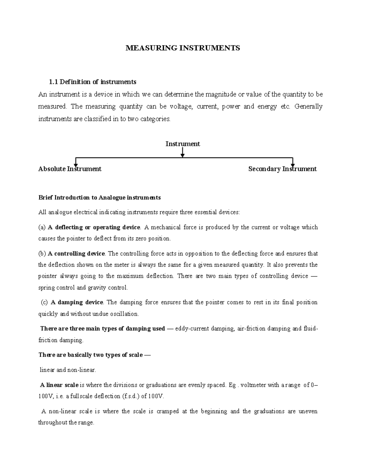 Measuring Instruments dmet Mechanical Engineering Technology ...