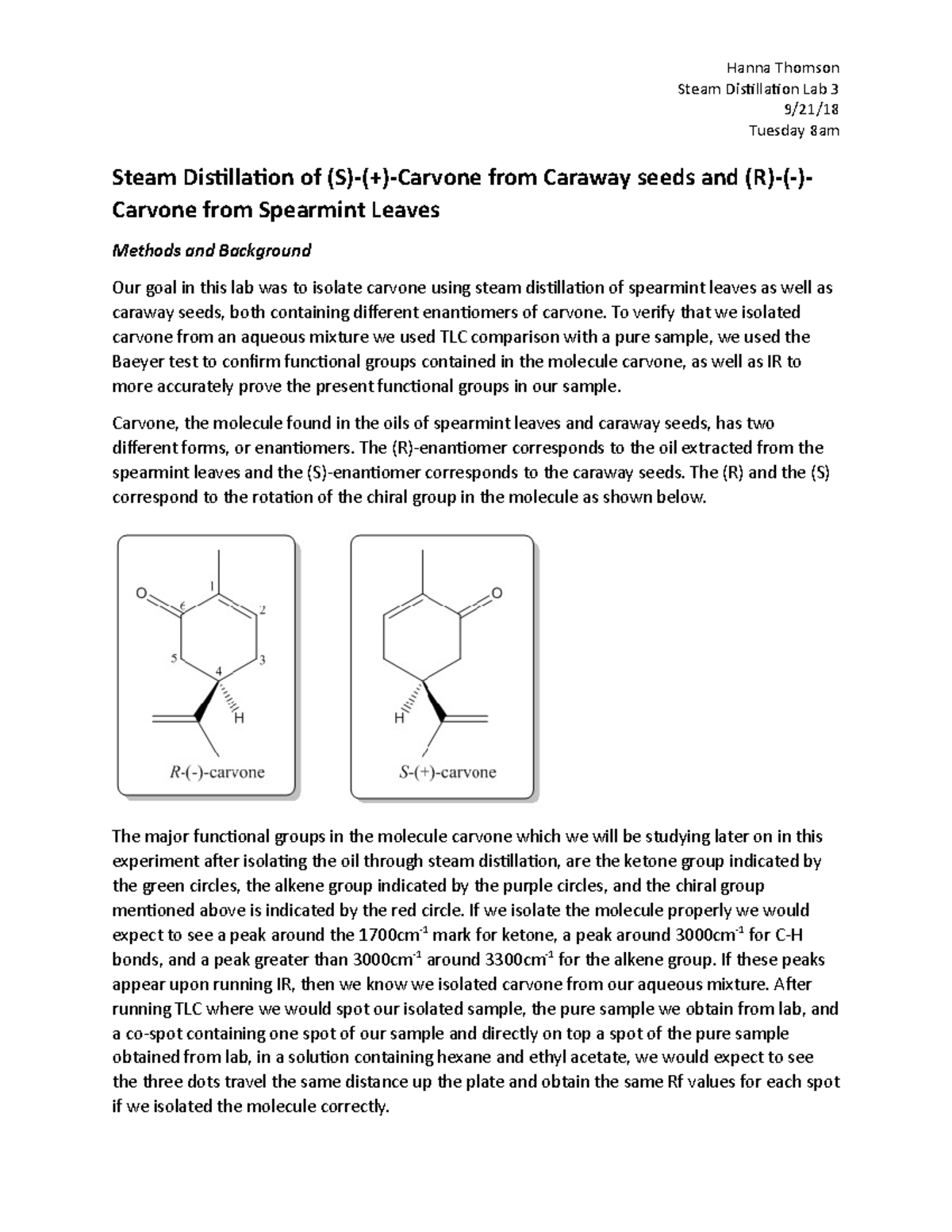 Steam distillation lab report conclusion picture