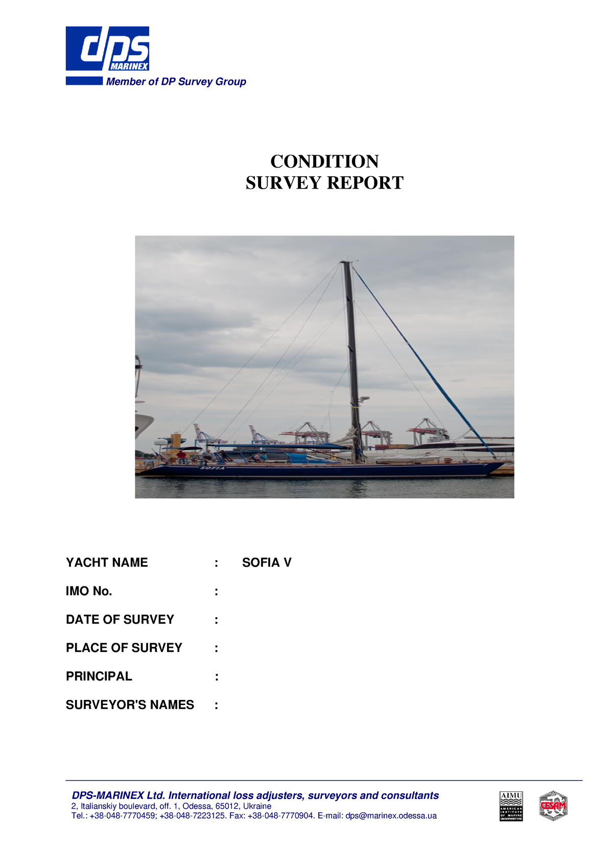 yacht survey report