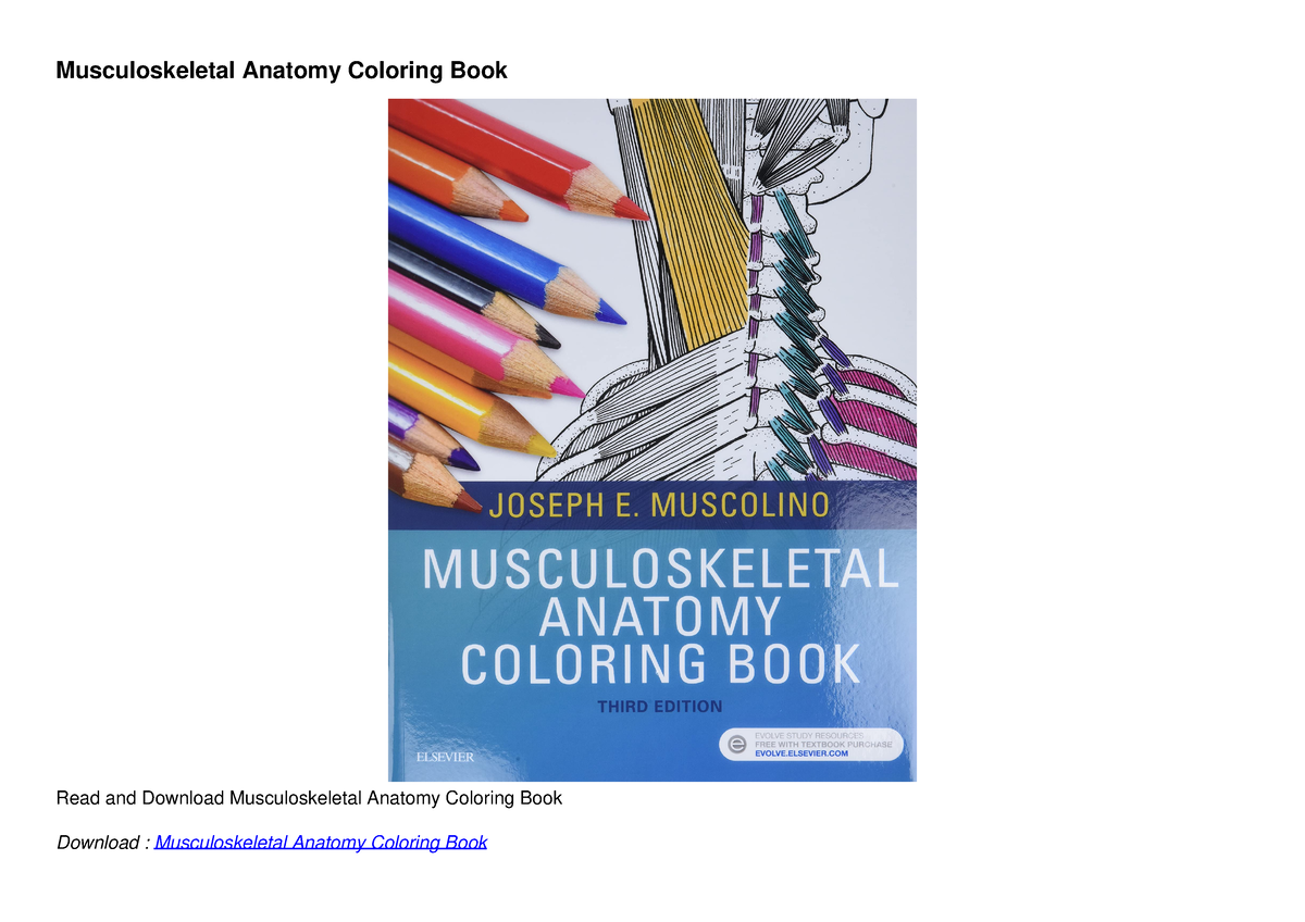 Read ebook [PDF] Musculoskeletal Anatomy Coloring Book